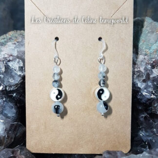 Boucles d'oreilles yin et yang