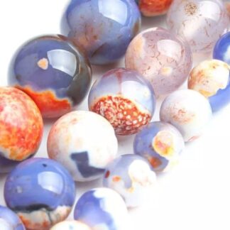 Agate à Signature d'Estomac (bleue et orange)