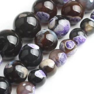Agate à Signature d'Estomac (noire et violette)