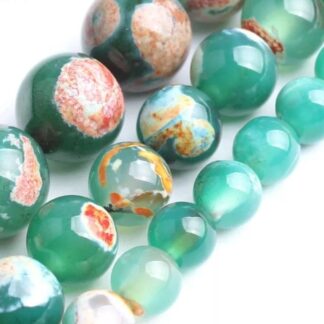 Agate à Signature d'Estomac (verte et orange)