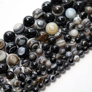 Agate Noire et Blanche (Agate Zébrée)