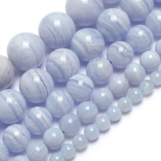 Calcédoine bleue rubanée