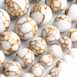 Howlite (nervures dorées)