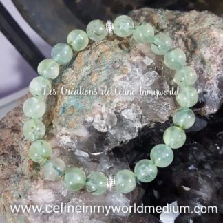 Bracelet en Préhnite verte