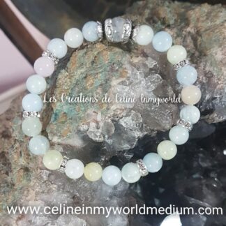 Bracelet anti-stress en Morganite