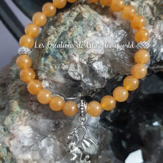 Bracelet Dragon en Aventurine orange