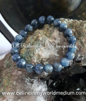 Bracelet en Cyanite (kyanite ou Disthène bleu)