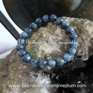 Bracelet en Cyanite (kyanite ou Disthène bleu)