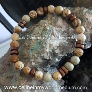 Bracelet en Jaspe Kalahari (mat)