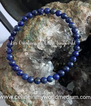 Bracelet en Lapis Lazuli pour développer ses capacités médiumniques et pour la thyroïde