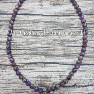 Collier en Jaspe sédiments avec fermoir magnétique