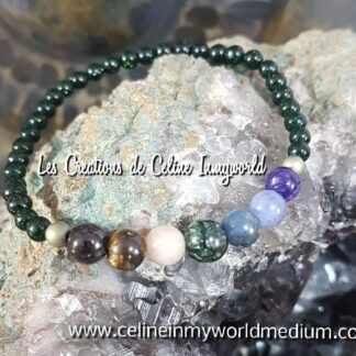 Bracelet 7 chakras Chemin de vie (personnalisé)