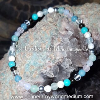 Bracelet Chemin de vie (personnalisé) en Hématite plaquée argenté, etc...