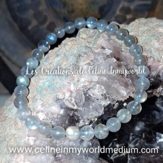 Bracelet en labradorite spectrolite (de qualité supérieure)