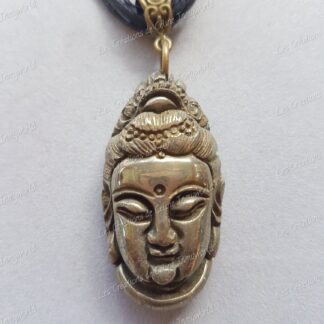 Pendentif tête de Bouddha en pyrite