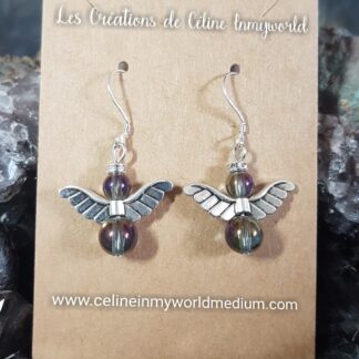 Boucles d'oreilles Angelots en perles de résine