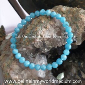 Bracelet pour la clairvoyance et la sérénité, en Aigue-marine