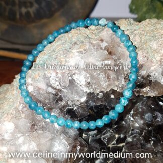 Bracelet pour la motivation, en Apatite bleue