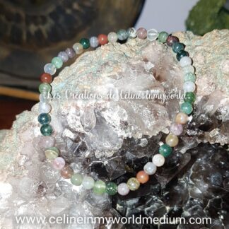 Bracelet pour la chance l'abondance et le courage en Agate Indienne