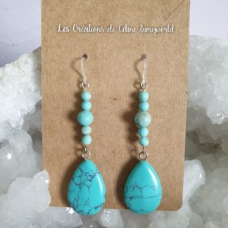 Boucles d'oreilles seules pour protéger des influences extérieures, en Turquoise