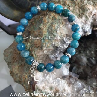 Bracelet pour la motivation, en Apatite bleue