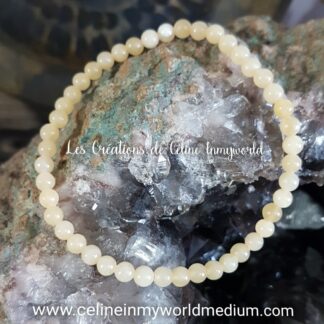 Bracelet pour la réalisation de soi, en Jade jaune (miel)