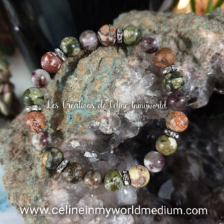 Bracelet pour le respect de soi, en Eudialyte et Métarhyolite