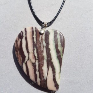Pendentif Cœur en Jaspe brun-beige (Cappuccino)