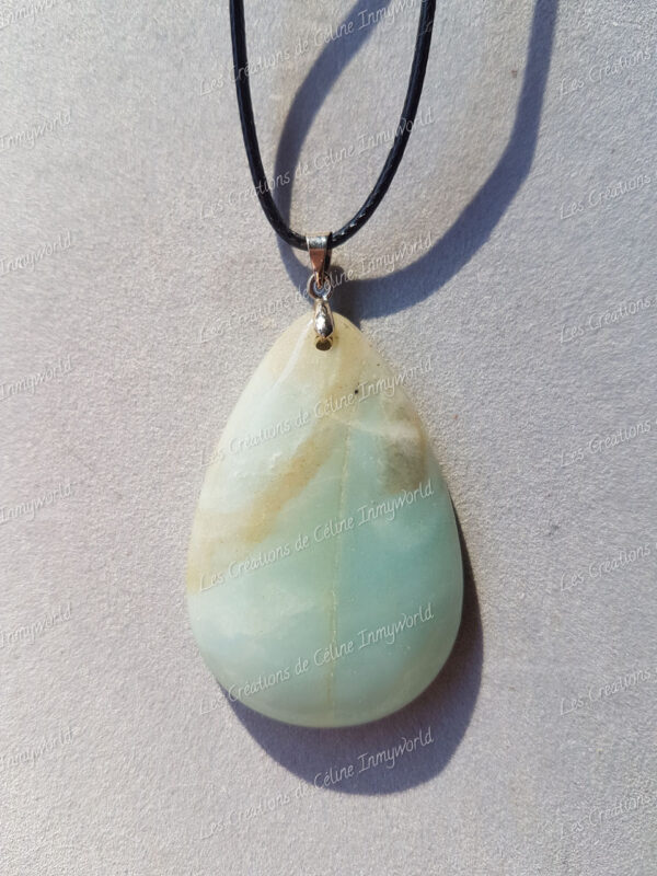 Pendentif goutte en Amazonite