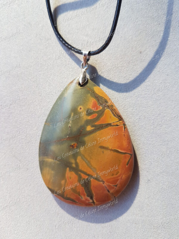 Pendentif goutte en Héliotrope (5)