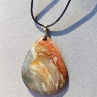 Pendentif goutte en Marbre Picasso (1)