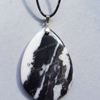 Pendentif goutte en Marbre zèbre
