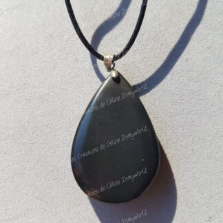 Pendentif goutte en Obsidienne arc-en-ciel (2)