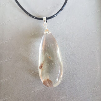 Pendentif goutte en Quartz fantôme