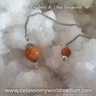 Pendule de radiesthésie confectionné sur-mesure. (Modèle unique) en Jade pour trouver l'équilibre et attirer la chance