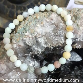 Bracelet pour équilibrer l'humeur, en Amazonite mate