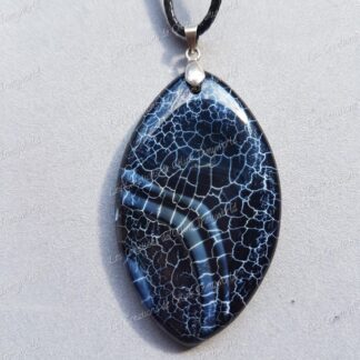 Pendentif losange en Agate du Botswana (1)