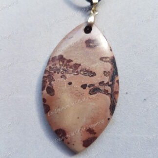 Pendentif losange en Jaspe grain de café