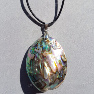 Pendentif ovale en Abalone (1)