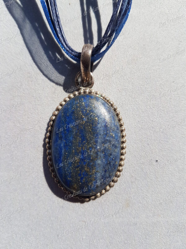 Pendentif pierre en Lapis-lazuli et argent 925