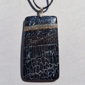 Pendentif rectangulaire en Agate du Botswana (1)