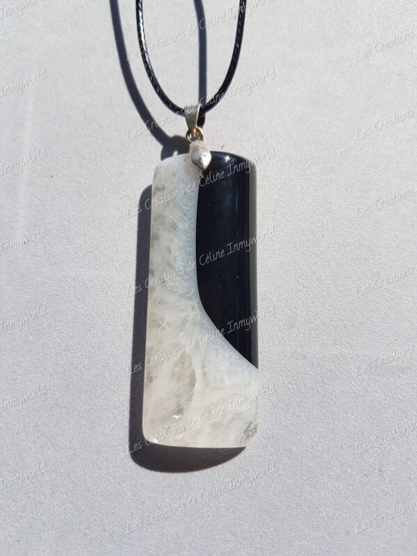 Pendentif rectangulaire en Agate du Botswana (2)