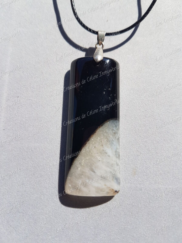 Pendentif rectangulaire en Agate du Botswana (3)