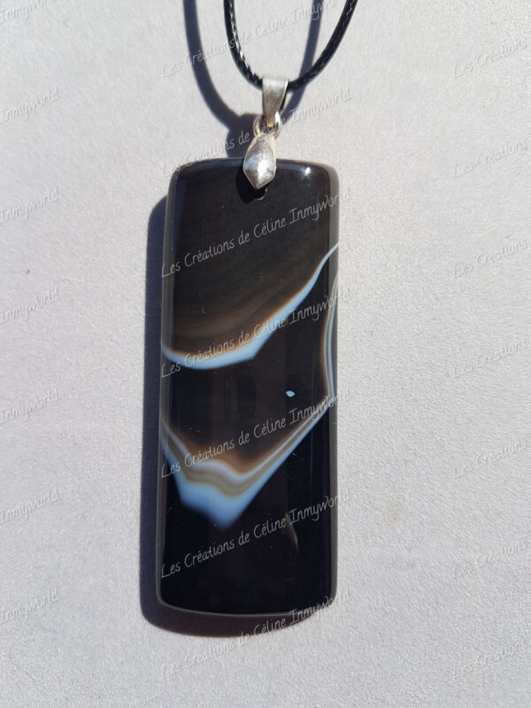 Pendentif rectangulaire en Agate du Botswana (6)