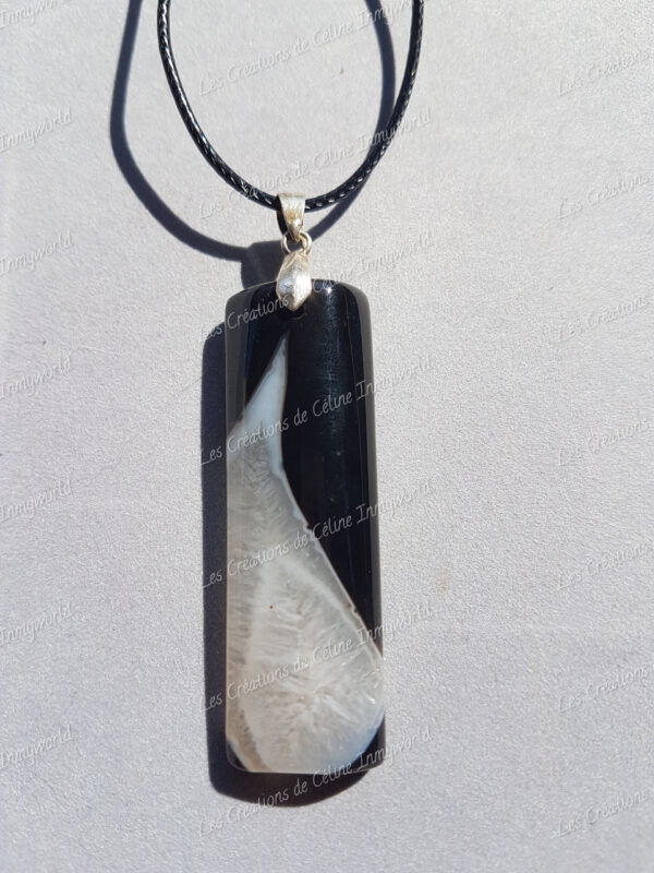 Pendentif rectangulaire en Agate du Botswana (7)