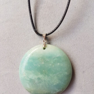 Pendentif rond en Amazonite