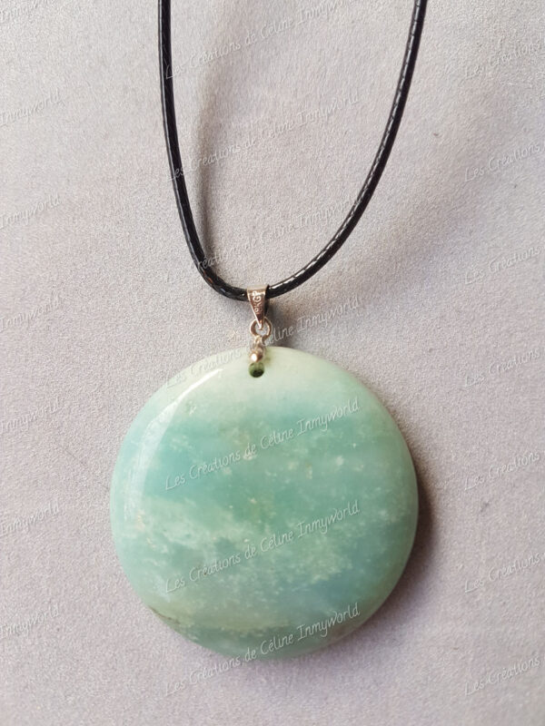 Pendentif rond en Amazonite