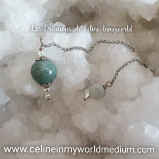 Pendule de radiesthésie confectionné sur-mesure. (Modèle unique) en Jade