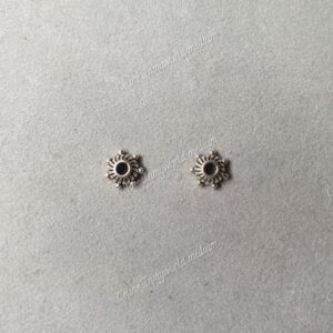 Séparateur 4mm argenté perle d'enrobage (2)