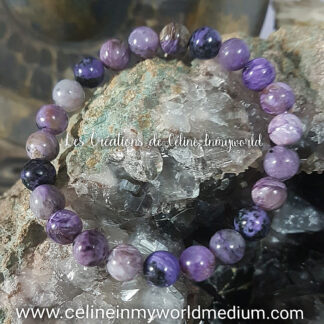 Bracelet pour l'énergie et la sérénité, en Charoïte
